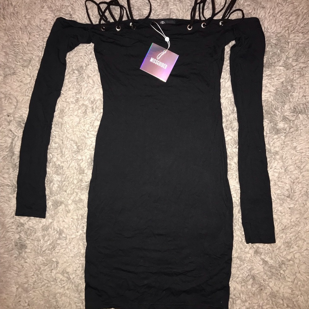 Black mini dress